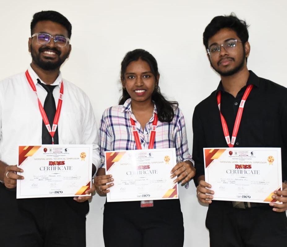 2nd Place – Brain Sprint Competition, SRM Easwari 