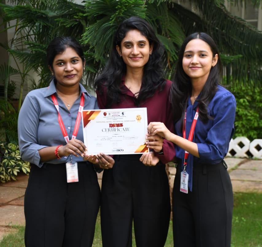 1st Place – Bytes and Guess Event, SRM Easwari Engineering College